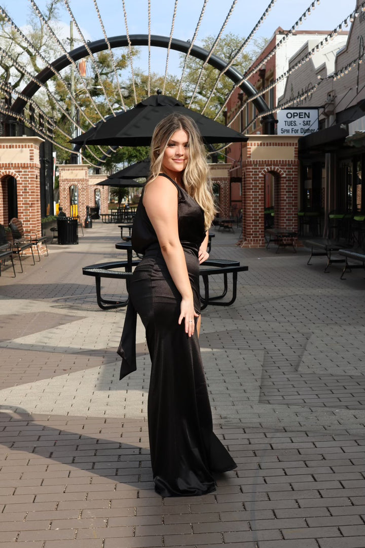 Amalie Casino Maxi Dress with Side Slit-Dresses-Cefian-Shop with Bloom West Boutique, Women's Fashion Boutique, Located in Houma, Louisiana