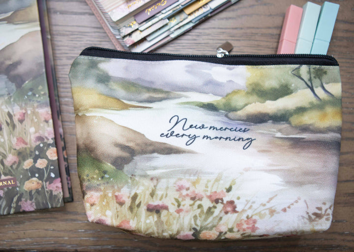 New Mercies Bible Verse Pencil Case | Scripture Pencil Pouch-Bible Accessories-Chosen & Cherished-Shop with Bloom West Boutique, Women's Fashion Boutique, Located in Houma, Louisiana