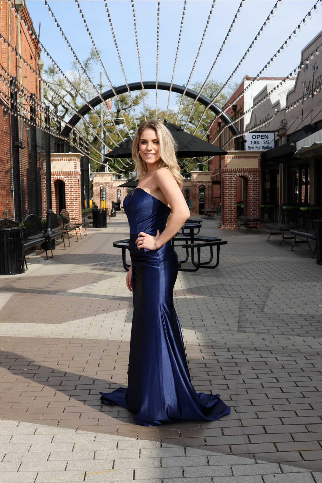 Nicolette Strapless Satin Gown-Dresses-17 young dress-Shop with Bloom West Boutique, Women's Fashion Boutique, Located in Houma, Louisiana