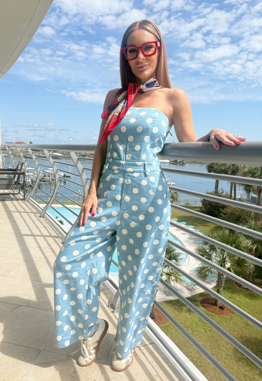 The Marais Dot Jumpsuit-Jumpsuits-LovLov-Shop with Bloom West Boutique, Women's Fashion Boutique, Located in Houma, Louisiana