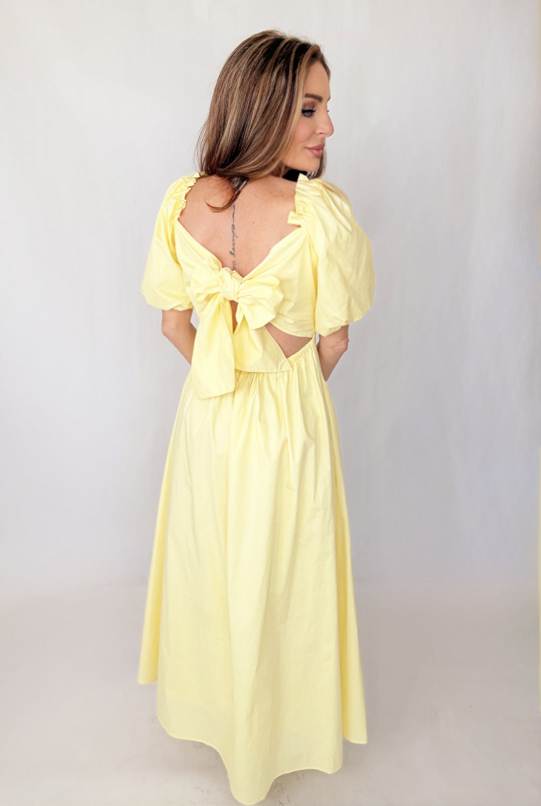 Daffodil Drift Maxi Dress-Dress-skies are blue-Shop with Bloom West Boutique, Women's Fashion Boutique, Located in Houma, Louisiana