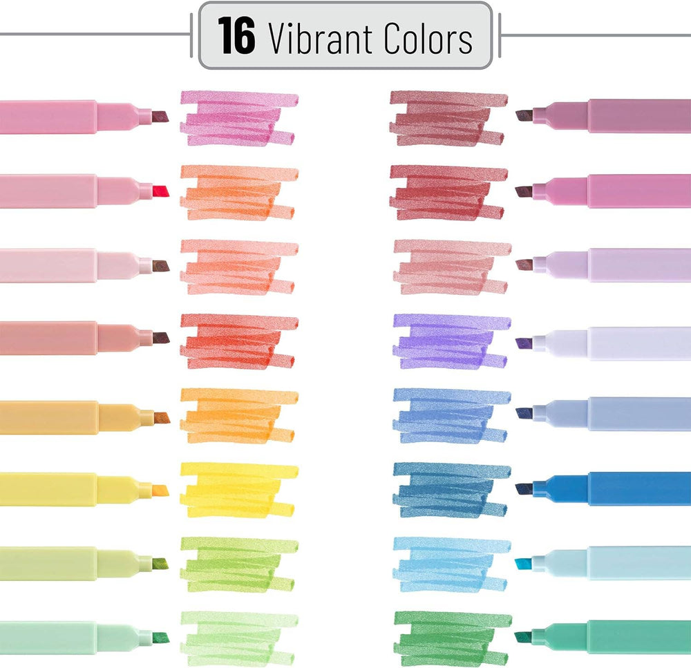 Aesthetic Highlighters, 16 pcs, Chisel Tip, Assorted-Mr. Pen-Shop with Bloom West Boutique, Women's Fashion Boutique, Located in Houma, Louisiana