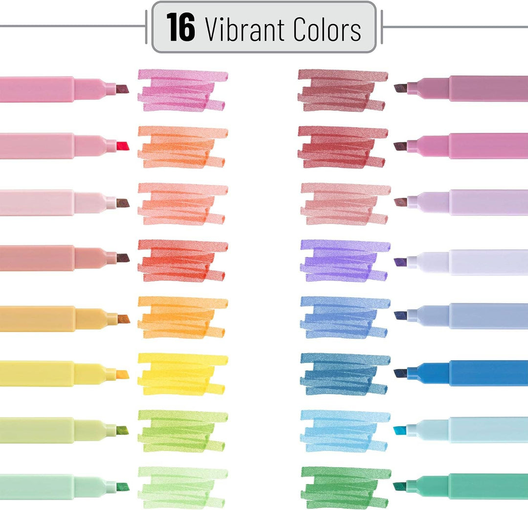 Aesthetic Highlighters, 16 pcs, Chisel Tip, Assorted-Mr. Pen-Shop with Bloom West Boutique, Women's Fashion Boutique, Located in Houma, Louisiana