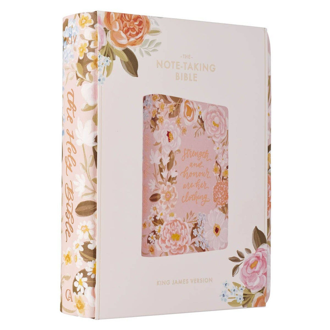 KJV Notetaking Bible Faux Leather Strength&Dignity Prov31:25-Accessories-Christian Art Gifts-Shop with Bloom West Boutique, Women's Fashion Boutique, Located in Houma, Louisiana