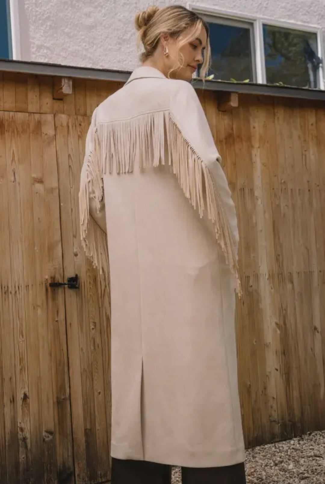The Loretta Fringe Coat-Jackets-skies are blue-Shop with Bloom West Boutique, Women's Fashion Boutique, Located in Houma, Louisiana