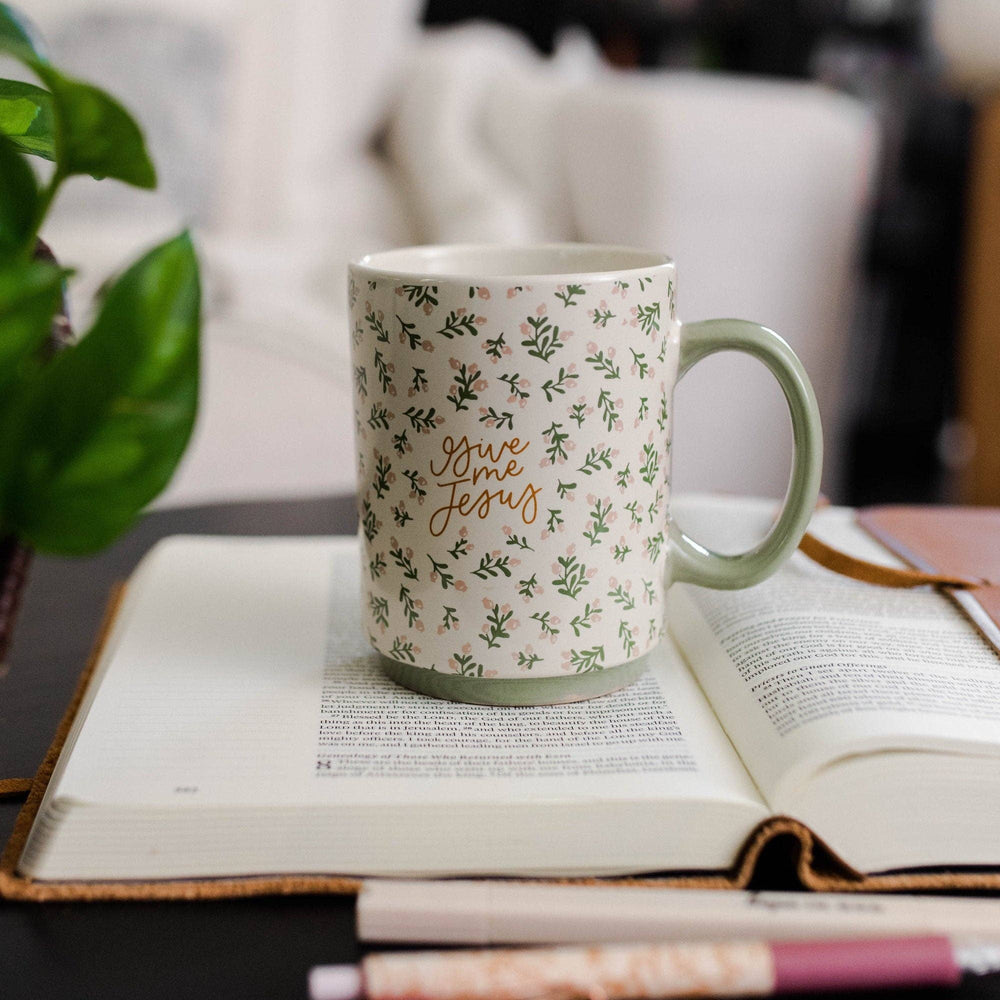 Give Me Jesus Floral Mug-The Daily Grace Co-Shop with Bloom West Boutique, Women's Fashion Boutique, Located in Houma, Louisiana