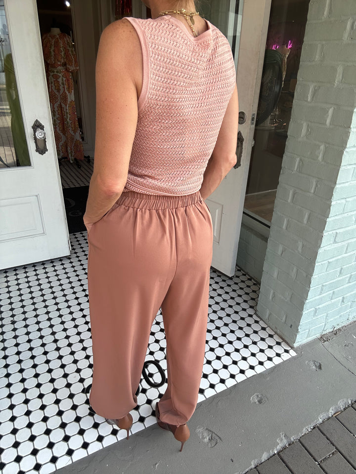 Kimia Pleated Woven Pull On Jogger Pant-Pants-Allie Rose-Shop with Bloom West Boutique, Women's Fashion Boutique, Located in Houma, Louisiana