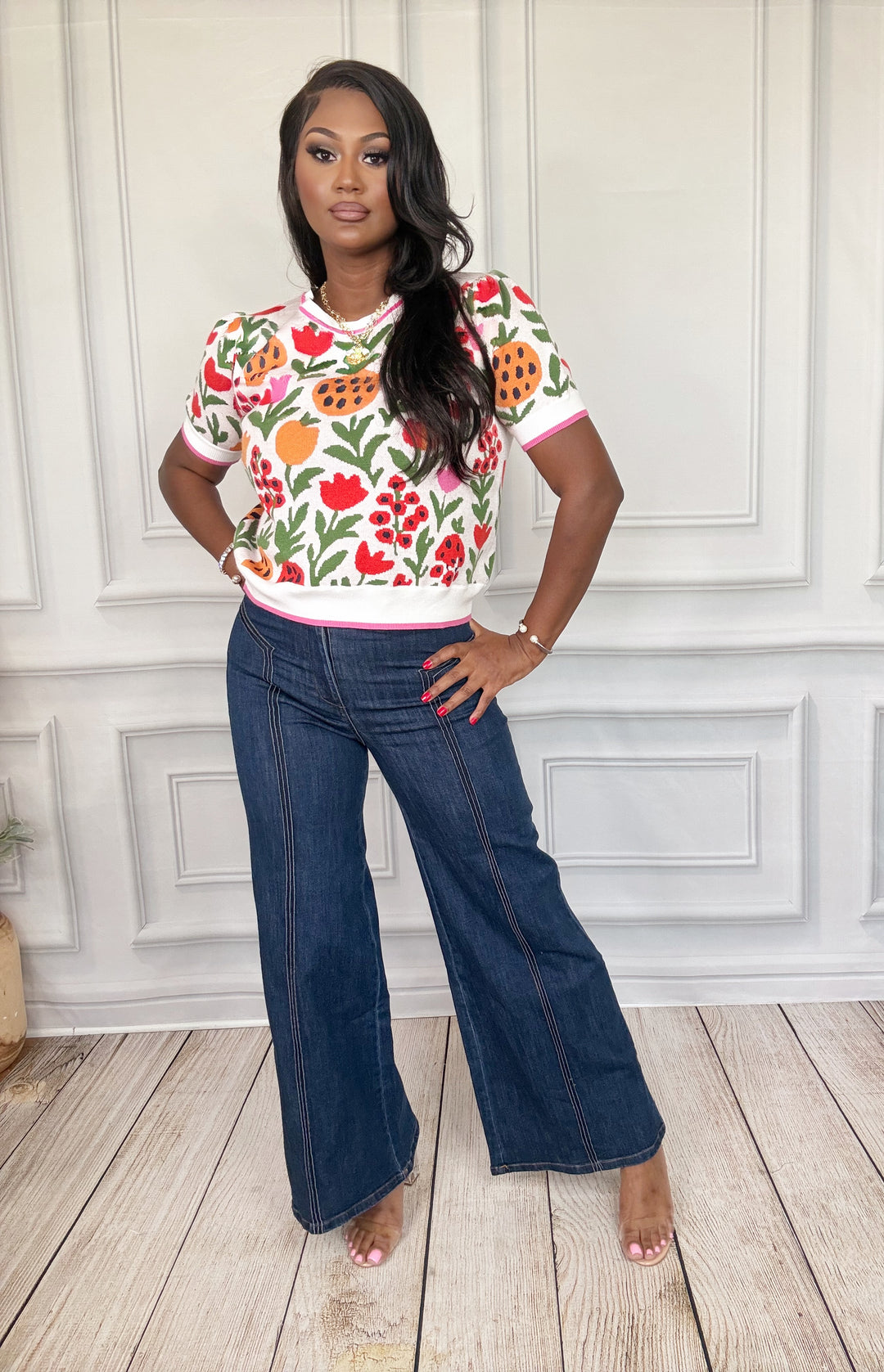 Blooming Pineapple Chic Top-Tops-Fate By LFD-Shop with Bloom West Boutique, Women&
