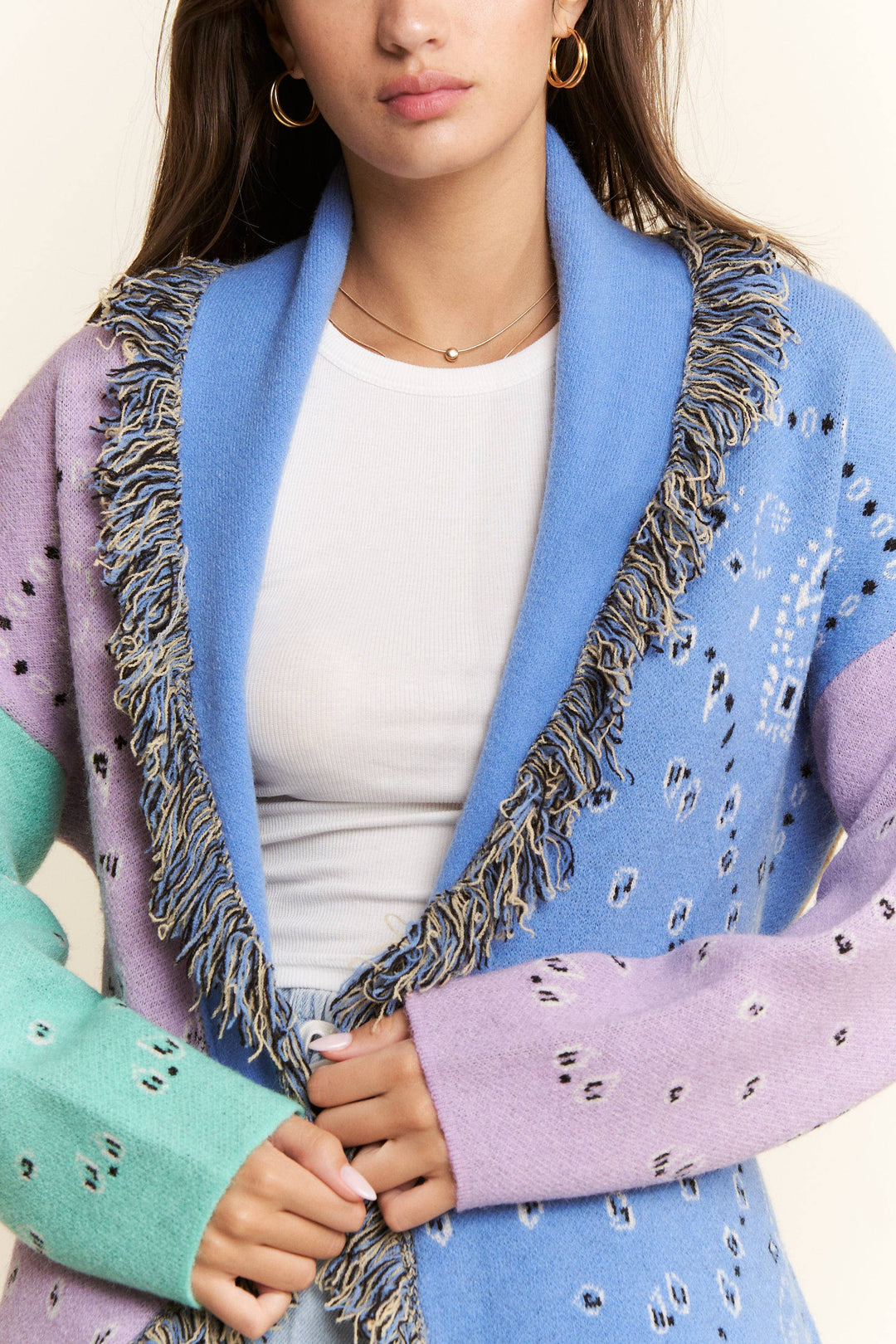 PAISLEY PRINT CONTRAST CARDIGAN-JADE BY JANE-Shop with Bloom West Boutique, Women&