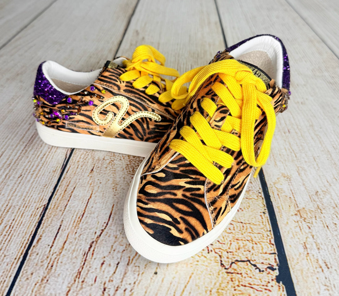 Tailgate Tiger Bloom West+Vintage Havana Game Day Sneakers PREORDER-SNEAKERS-Bloom West/Vintage Havana-Shop with Bloom West Boutique, Women&