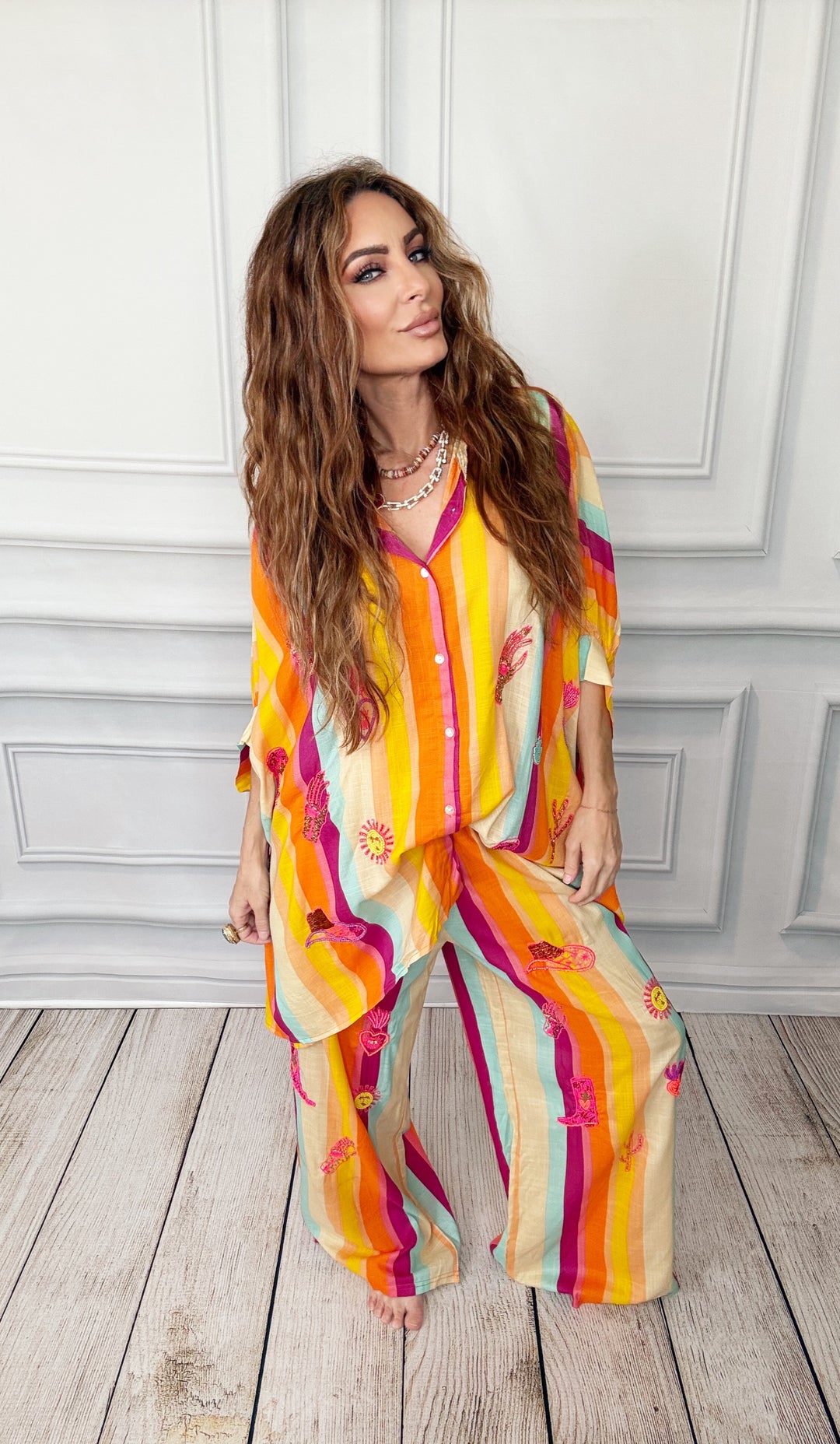 Savannah Sunshine Top-Tops-Gold and Silver-Shop with Bloom West Boutique, Women's Fashion Boutique, Located in Houma, Louisiana