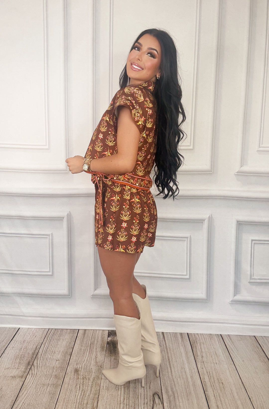 Burnt Petals Skort-Skorts-Entro-Shop with Bloom West Boutique, Women&