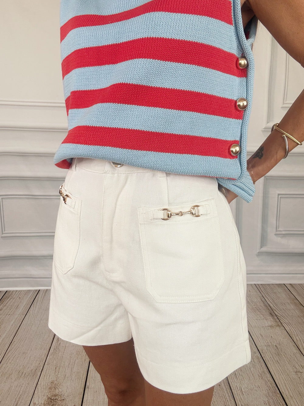 Bridlecrest Ivory Shorts-Shorts-Entro-Shop with Bloom West Boutique, Women's Fashion Boutique, Located in Houma, Louisiana