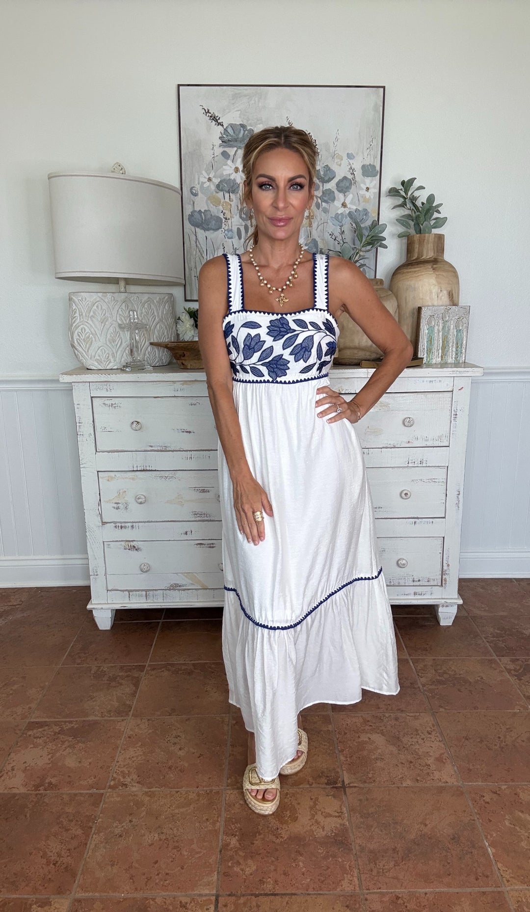 Santorini Days Dress-Midi Dresses-Entro-Shop with Bloom West Boutique, Women's Fashion Boutique, Located in Houma, Louisiana