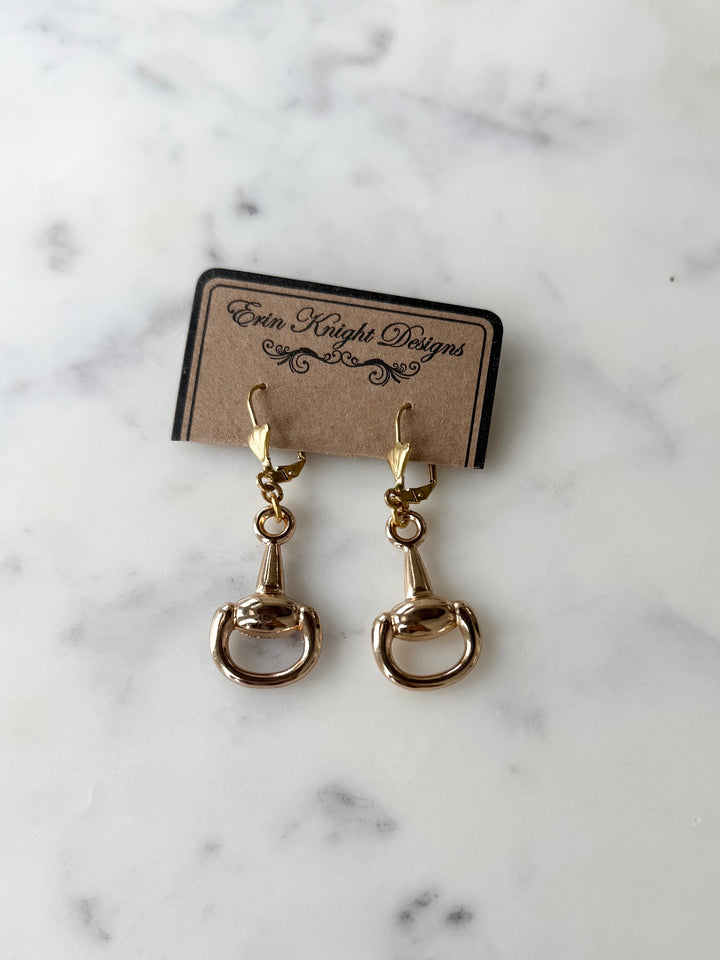 Erin Knight Gold Horse Bit Earrings-Jewelry-Erin Knight Designs-Shop with Bloom West Boutique, Women's Fashion Boutique, Located in Houma, Louisiana