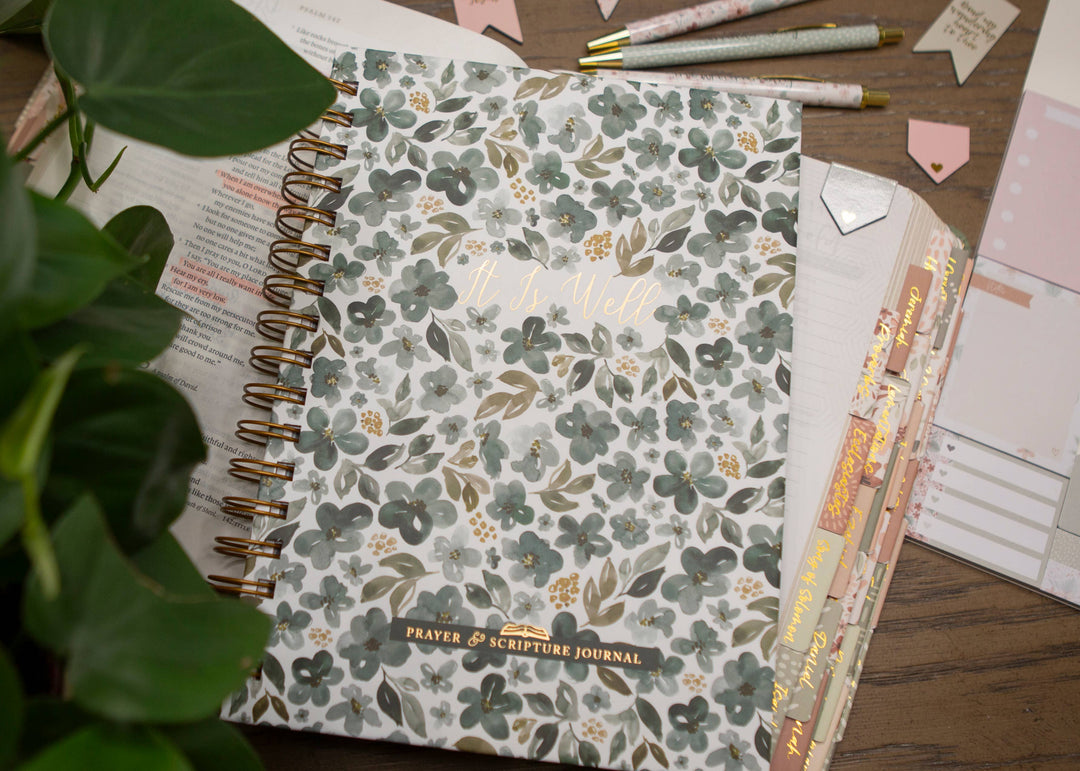 It Is Well Womens Prayer Journal | Guided Prayer Journal-Accessories-Chosen & Cherished-Shop with Bloom West Boutique, Women's Fashion Boutique, Located in Houma, Louisiana