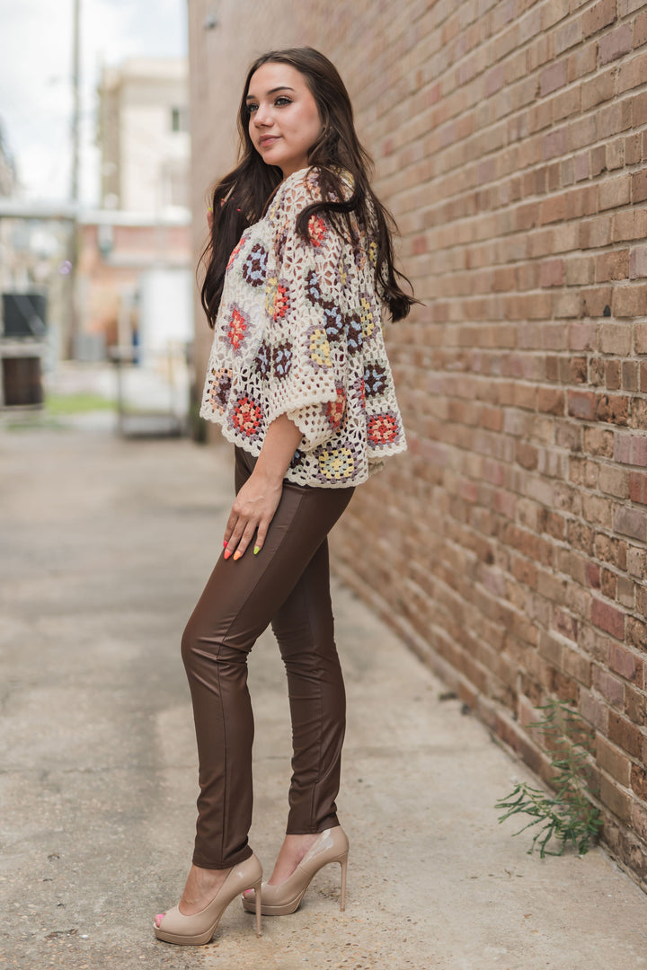 Jen Floral Patchwork Sweater-Sweaters-POL Clothing-Shop with Bloom West Boutique, Women's Fashion Boutique, Located in Houma, Louisiana