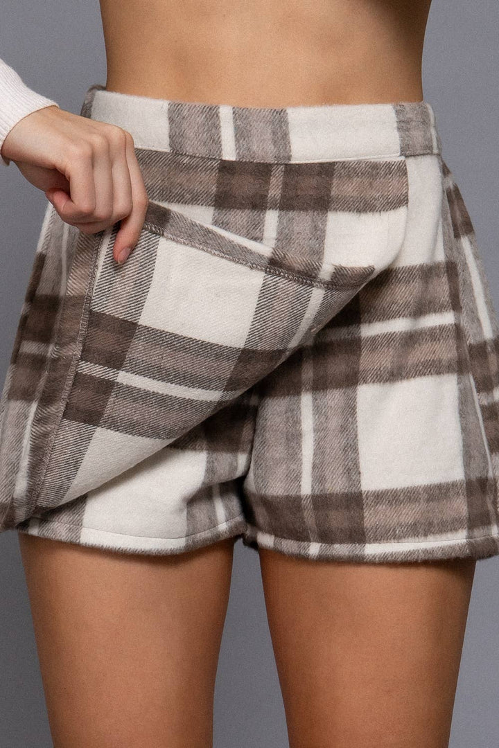 Front Wrap Plaid Skort-Skirts-Active Basic | Active USA-Shop with Bloom West Boutique, Women's Fashion Boutique, Located in Houma, Louisiana
