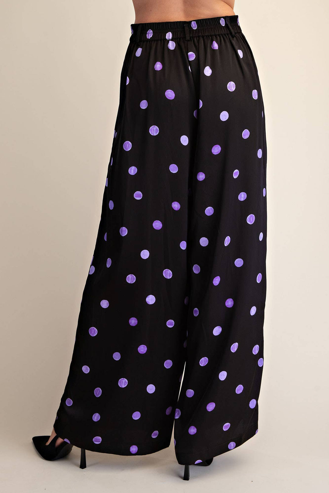Tailored Wide Polka Dot High Waist Pants-Glam-Shop with Bloom West Boutique, Women&
