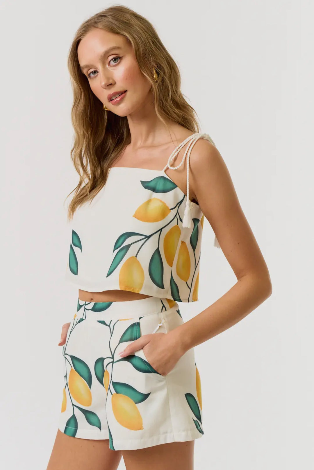 Lila Lemon Set-Two Piece Set-Blue Blush-Shop with Bloom West Boutique, Women's Fashion Boutique, Located in Houma, Louisiana
