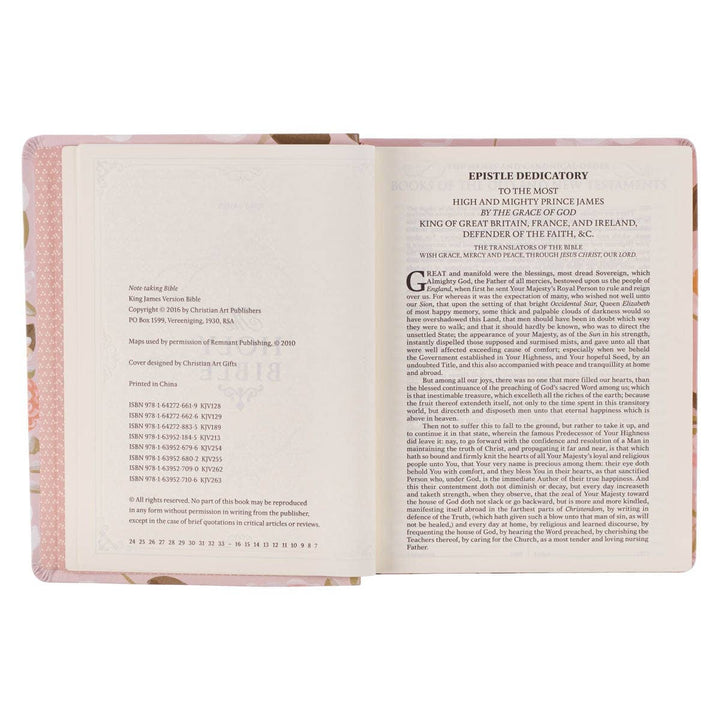 KJV Notetaking Bible Faux Leather Strength&Dignity Prov31:25-Accessories-Christian Art Gifts-Shop with Bloom West Boutique, Women's Fashion Boutique, Located in Houma, Louisiana