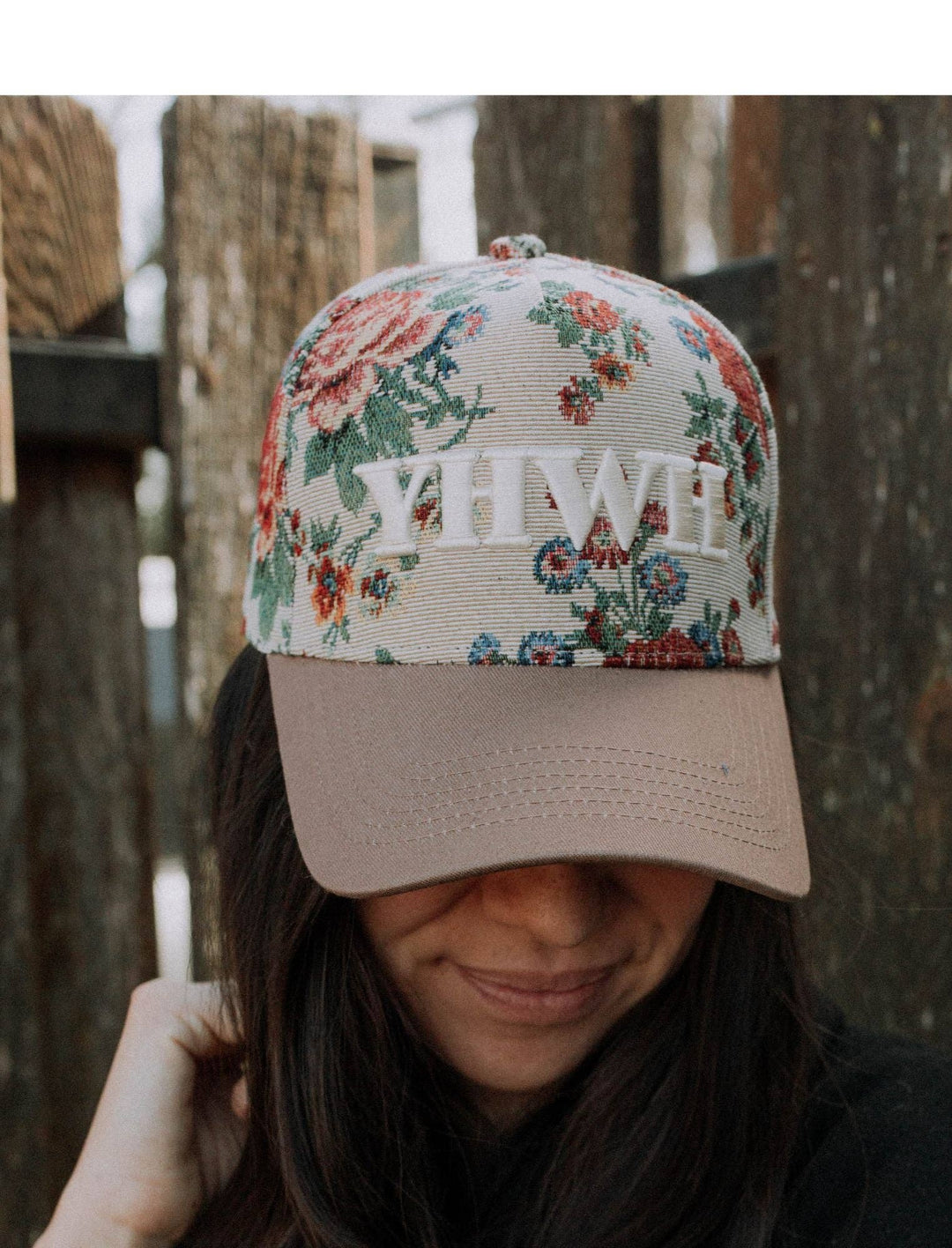 Floral YHWH Hat-Hats-Jenessa Wait-Shop with Bloom West Boutique, Women's Fashion Boutique, Located in Houma, Louisiana