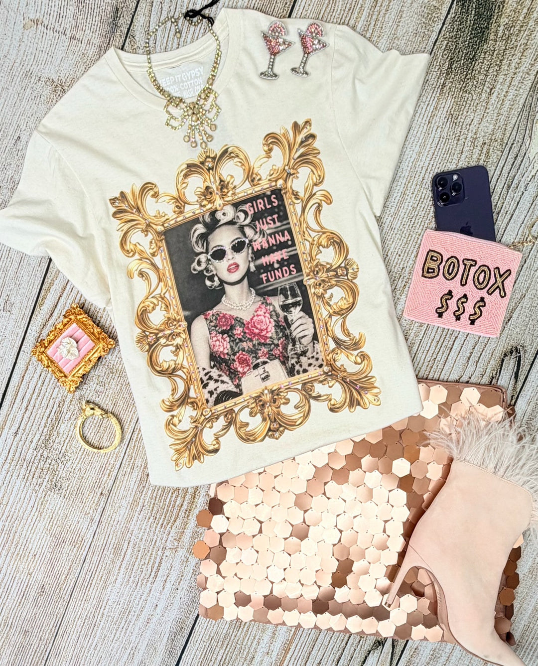 Girls Just Wanna Have Funds Graphic Tee-Graphic Tees-Keep it Gypsy-Shop with Bloom West Boutique, Women's Fashion Boutique, Located in Houma, Louisiana