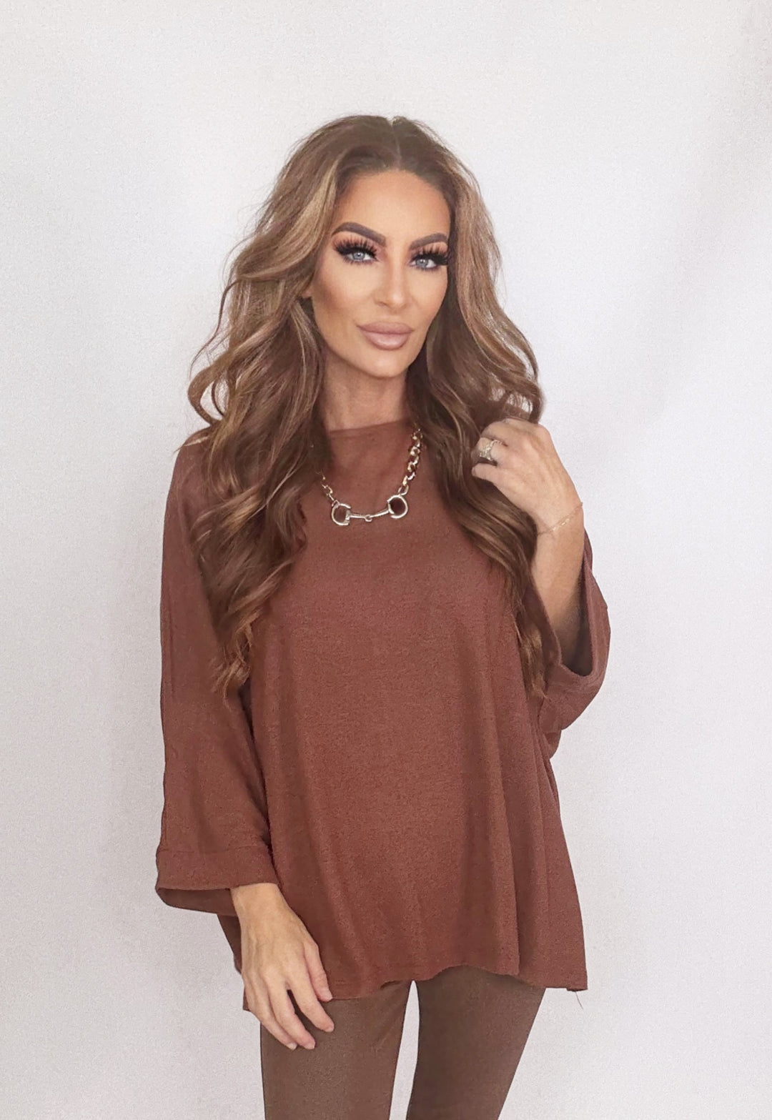 Vivienne Chestnut Top-Tops-Hyfve-Shop with Bloom West Boutique, Women's Fashion Boutique, Located in Houma, Louisiana