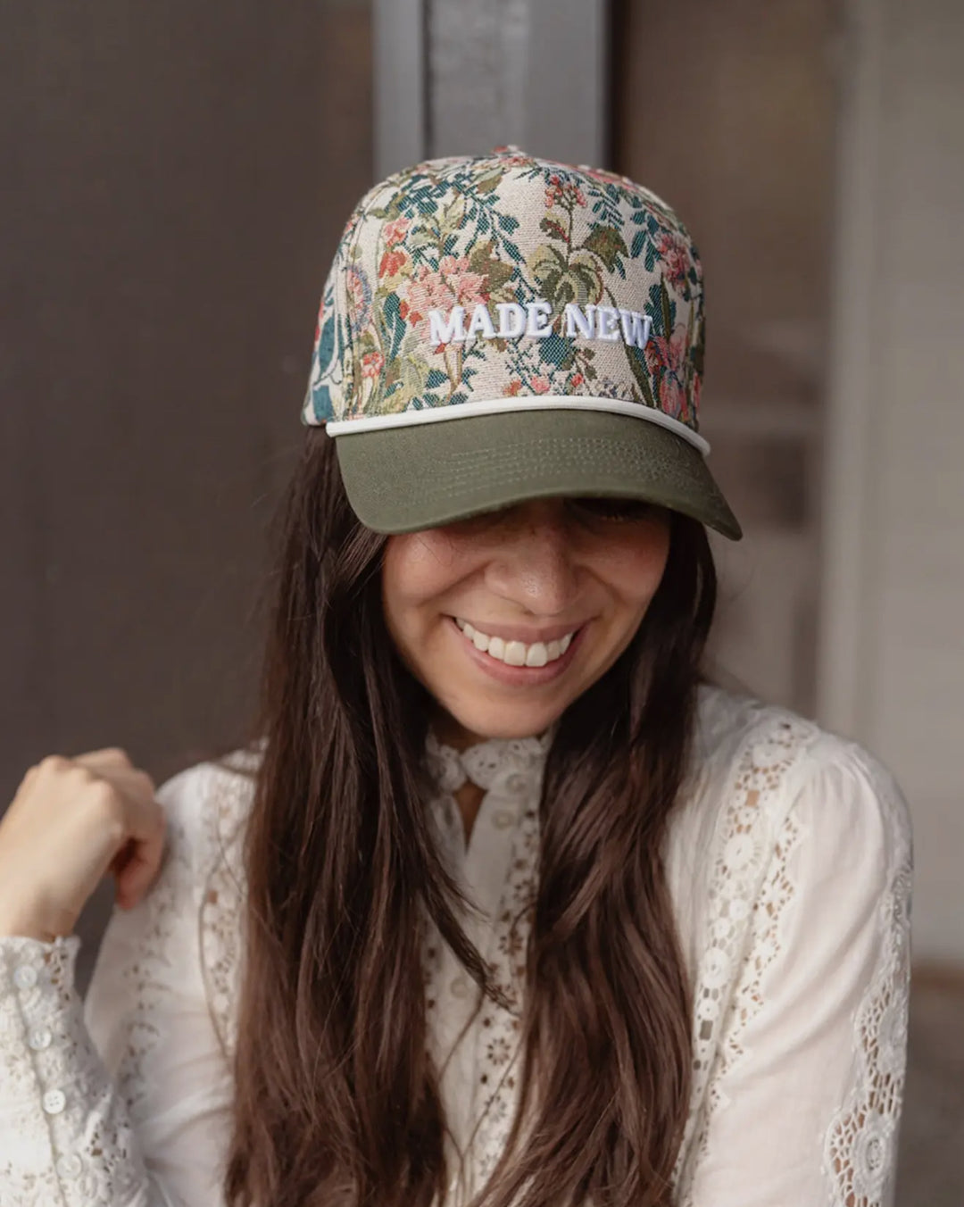 Made New Floral Jacquard Hat-Hats-Jenessa Wait-Shop with Bloom West Boutique, Women's Fashion Boutique, Located in Houma, Louisiana