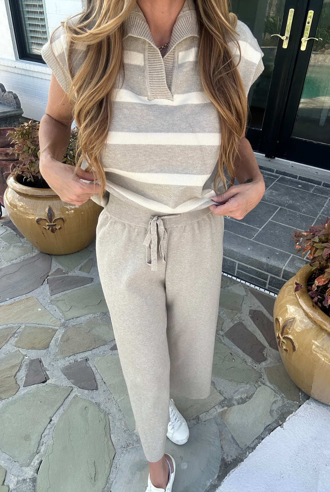 Lucie Capri Sweater Pants-Pants-She+Sky-Shop with Bloom West Boutique, Women's Fashion Boutique, Located in Houma, Louisiana