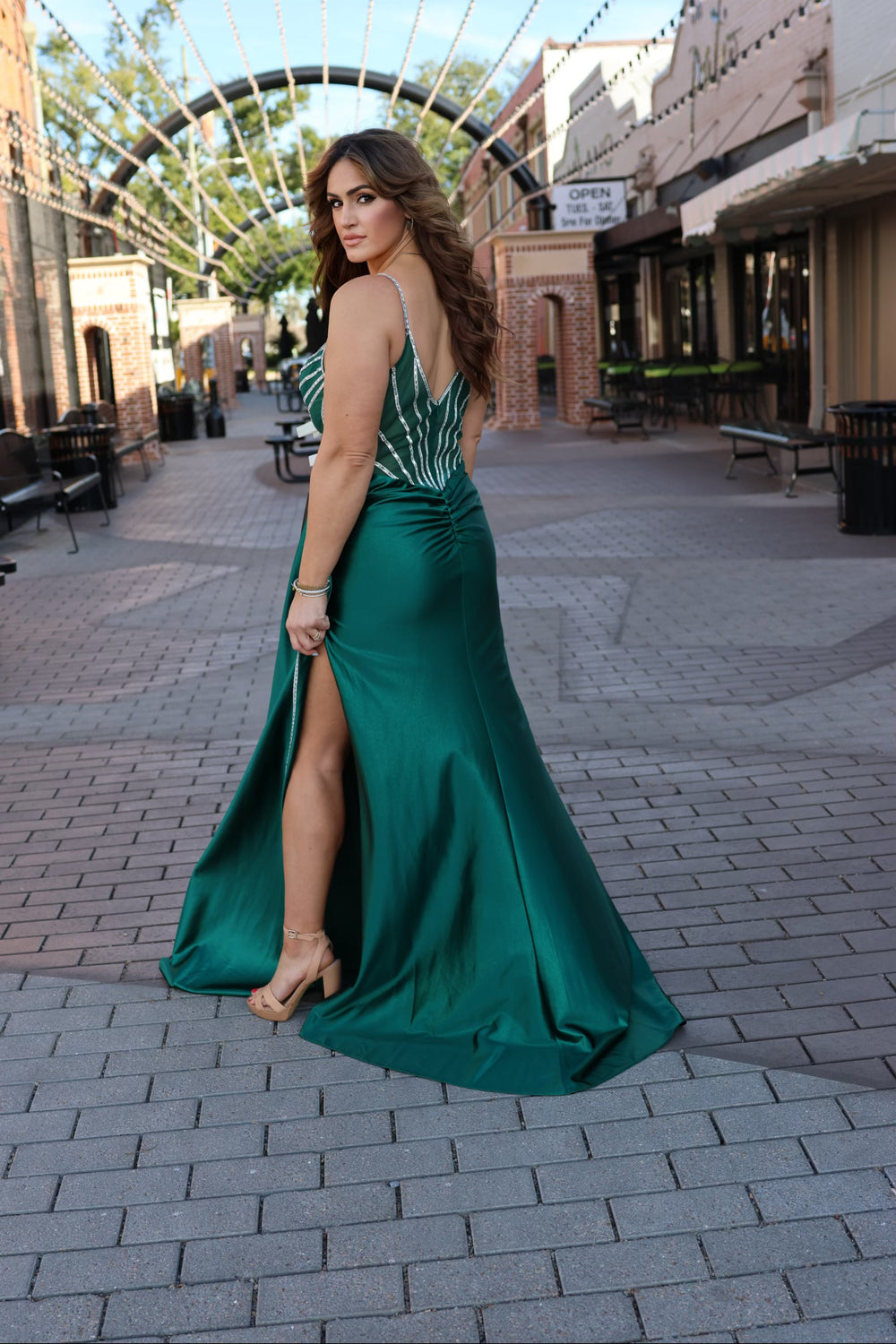 Verity Embellished Satin Gown-Formal Gowns-17 young dress-Shop with Bloom West Boutique, Women's Fashion Boutique, Located in Houma, Louisiana