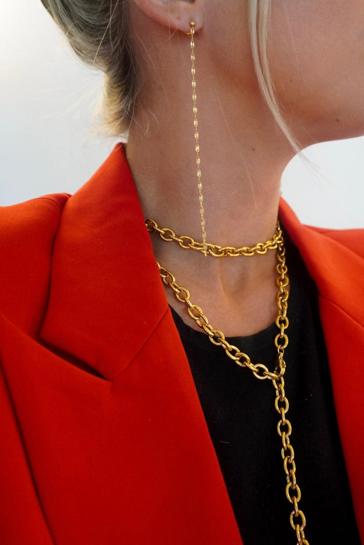 XL DAINTY CHAIN EARRINGS-Chansuttpearls-Shop with Bloom West Boutique, Women&