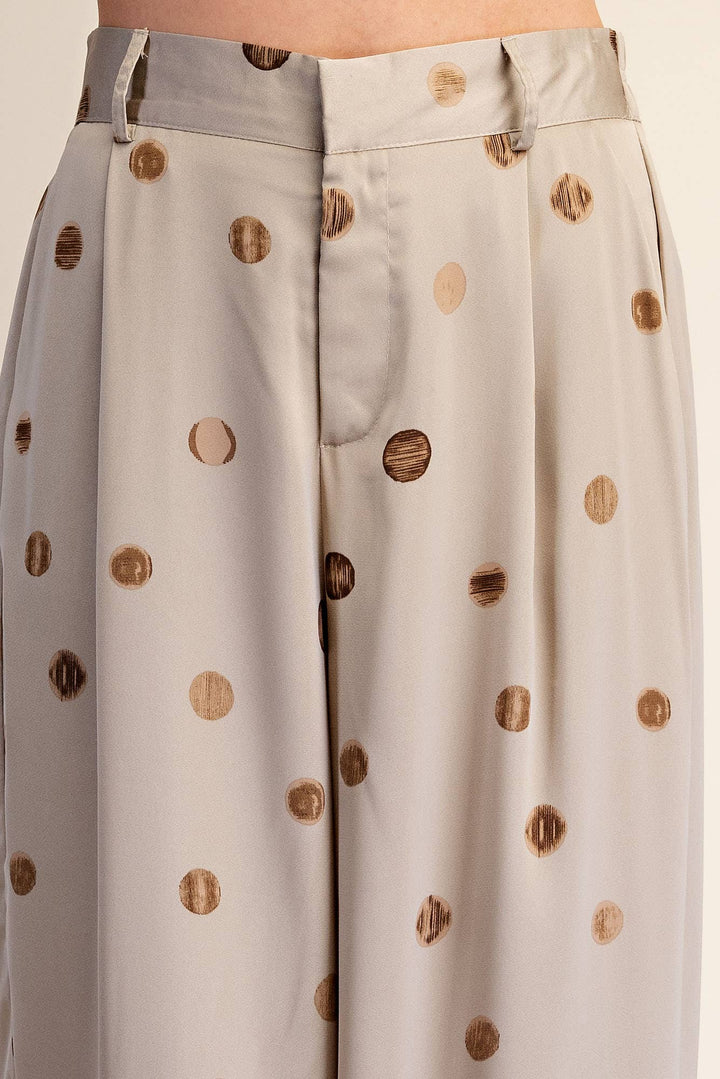 Tailored Wide Polka Dot High Waist Pants-Glam-Shop with Bloom West Boutique, Women&