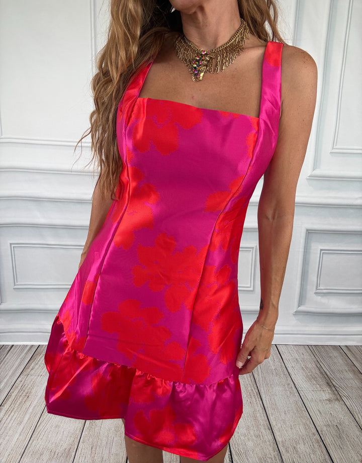 Valencia Flame Mini Dress-Mini Dresses-B.Right-Shop with Bloom West Boutique, Women&