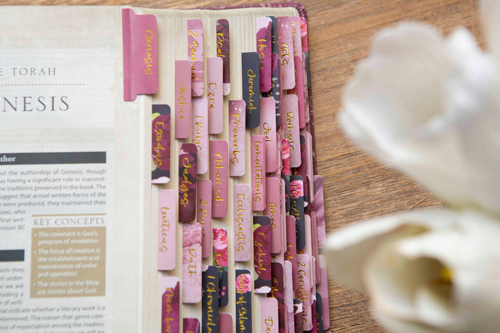 Floral Bible Tabs | Bible Book Tabs-Accessories-Chosen & Cherished-Shop with Bloom West Boutique, Women's Fashion Boutique, Located in Houma, Louisiana