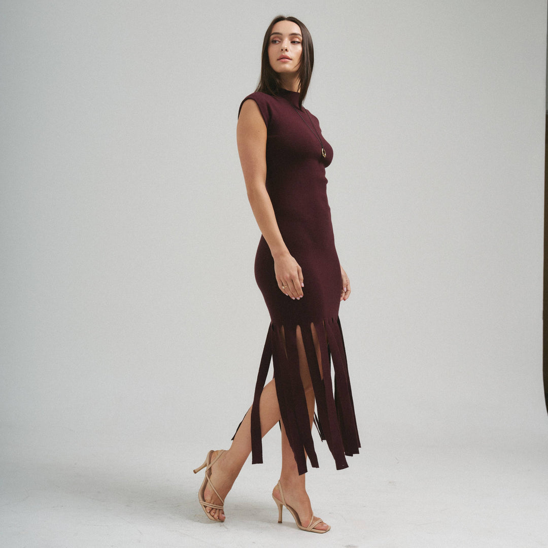 AD3522 Fringe knit dress-Able-Shop with Bloom West Boutique, Women&