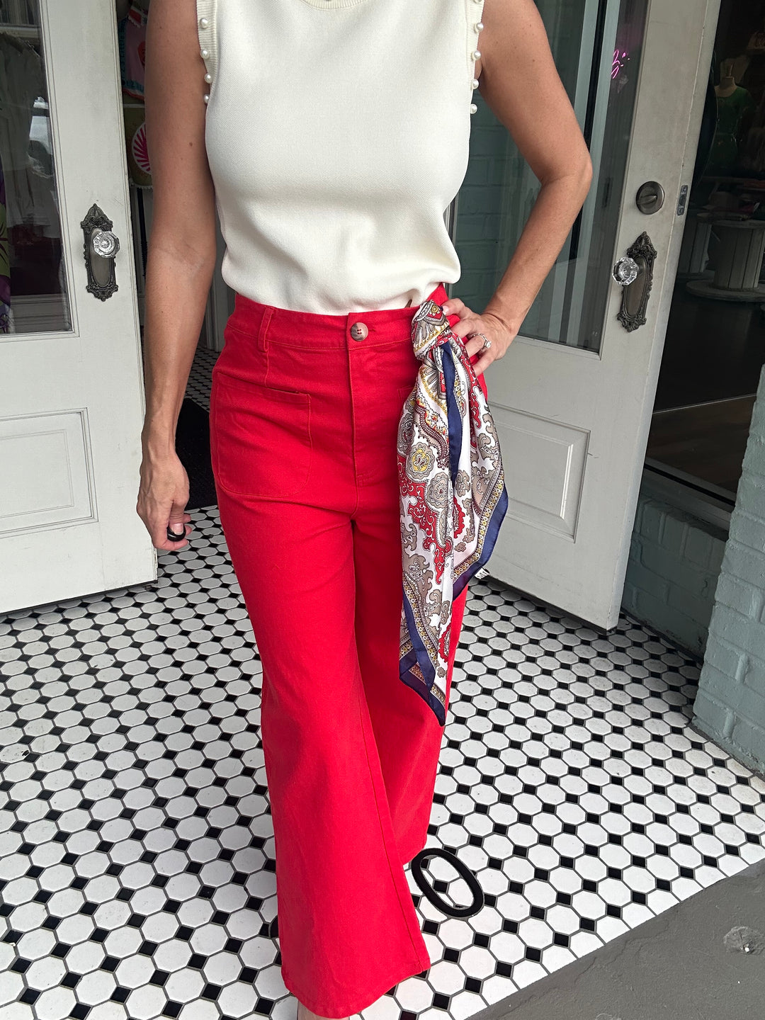 Rhodes Wide Leg Pants With Front Pockets-Pants-Entro-Shop with Bloom West Boutique, Women's Fashion Boutique, Located in Houma, Louisiana