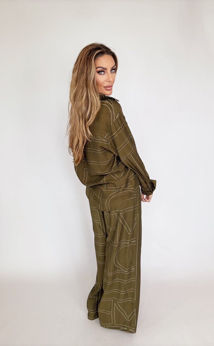 The Monroe Button-Up Top Olive-Tops-Entro-Shop with Bloom West Boutique, Women's Fashion Boutique, Located in Houma, Louisiana