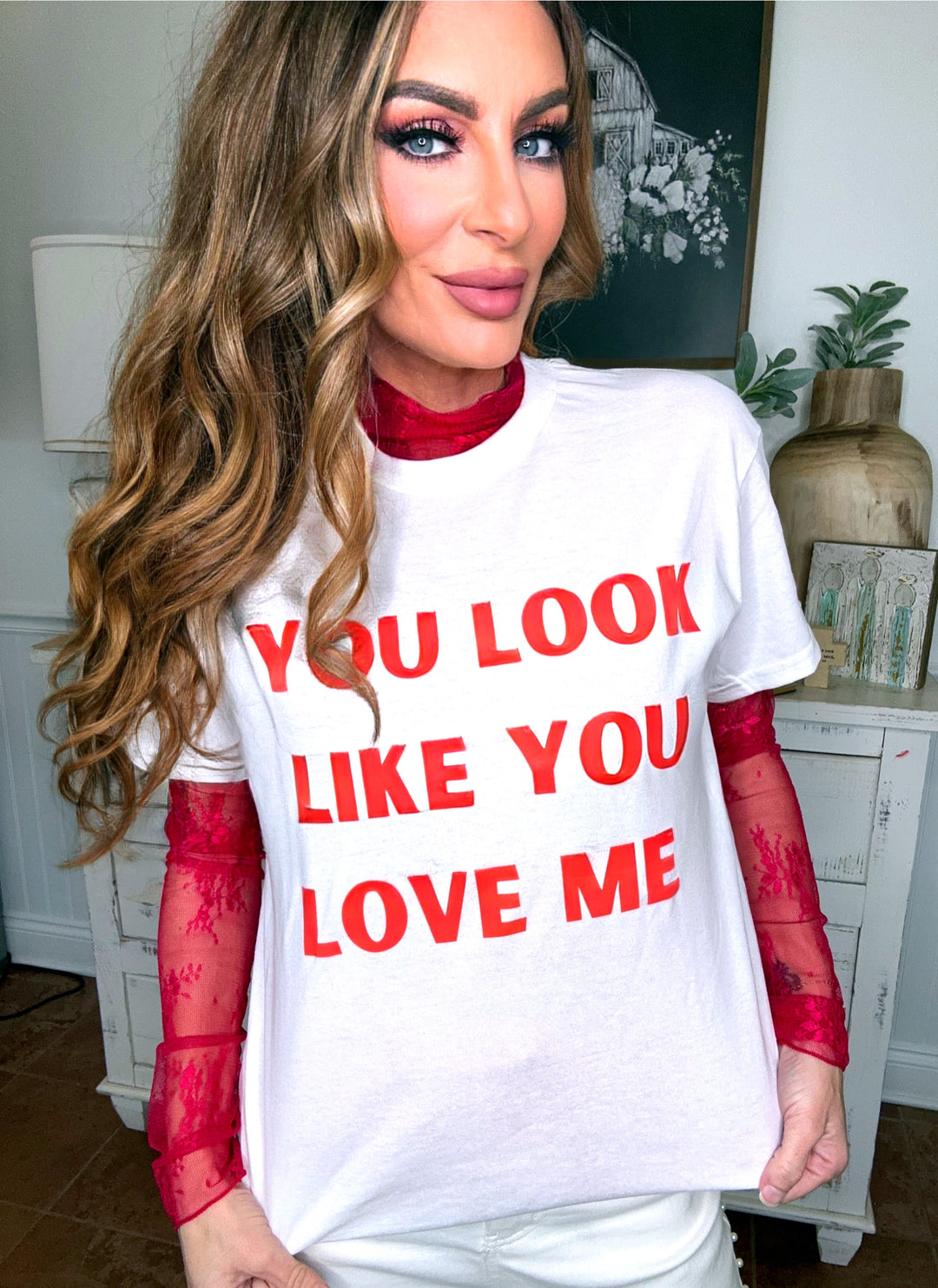 You Look Like You Love Me Tee-Graphic Tees-The Wild Navy-Shop with Bloom West Boutique, Women's Fashion Boutique, Located in Houma, Louisiana