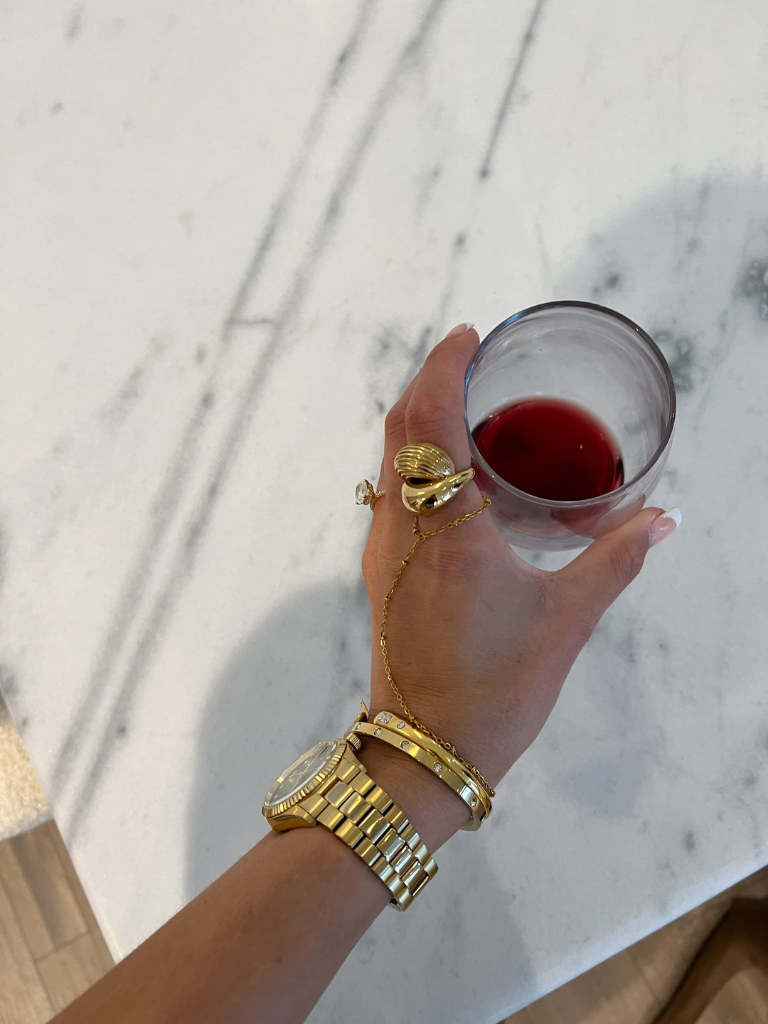 GOLD HAND CHAIN-Bracelet-Chansuttpearls-Shop with Bloom West Boutique, Women&