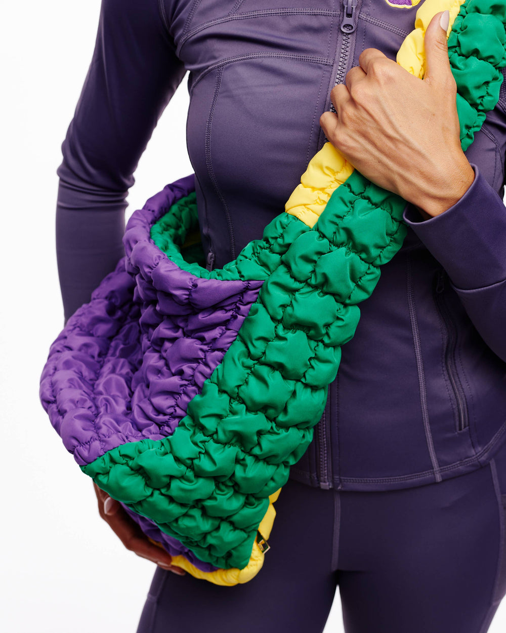 Mardi Gras Puffer Bag-Handbags-SongLily-Shop with Bloom West Boutique, Women's Fashion Boutique, Located in Houma, Louisiana