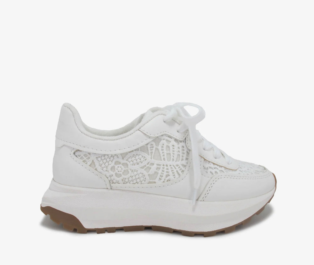 Watson White Lace Crochet Tennis Shoes-Sneakers-Jellypop-Shop with Bloom West Boutique, Women's Fashion Boutique, Located in Houma, Louisiana