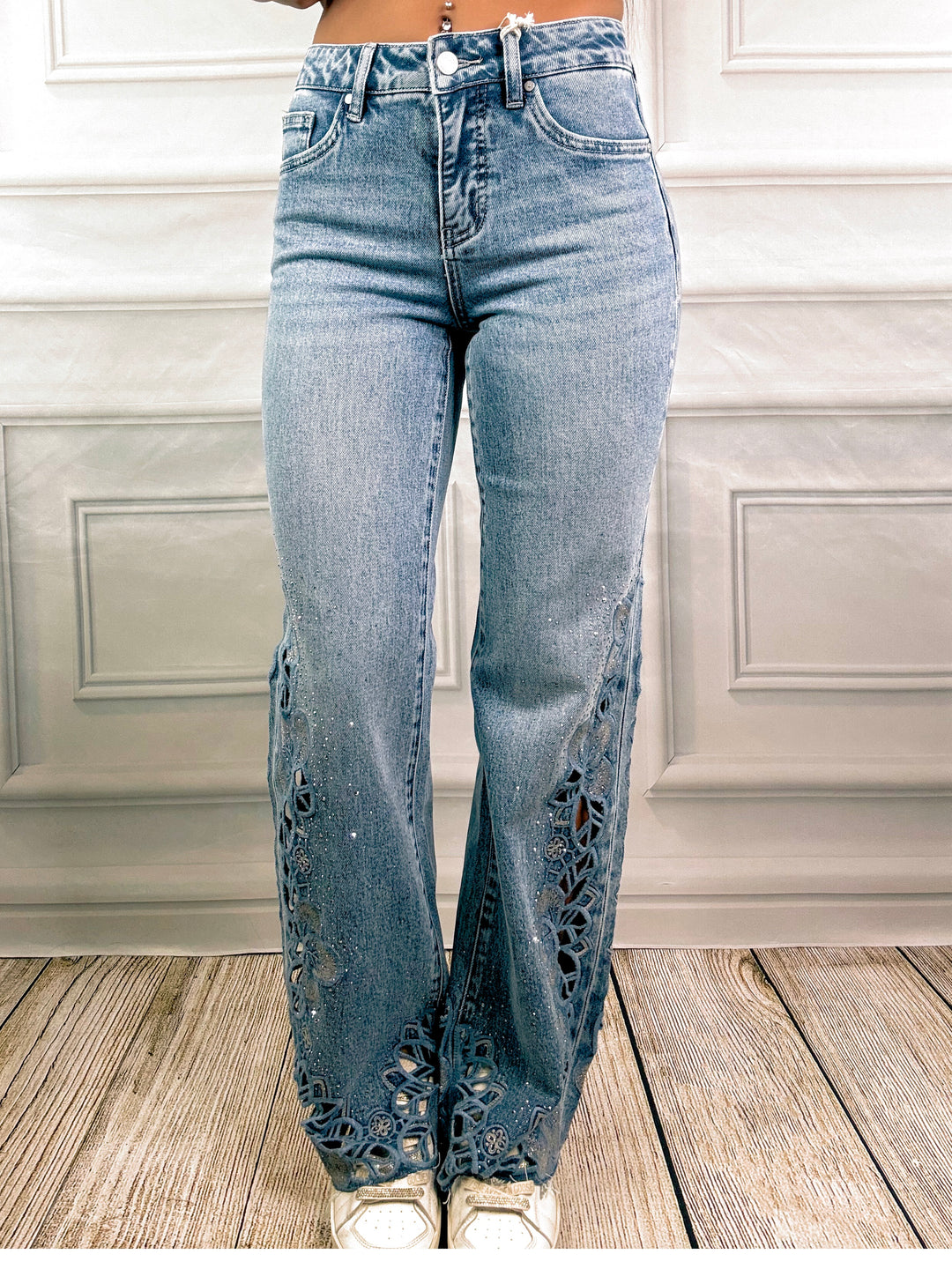 Petals &amp; Pavé Jeans