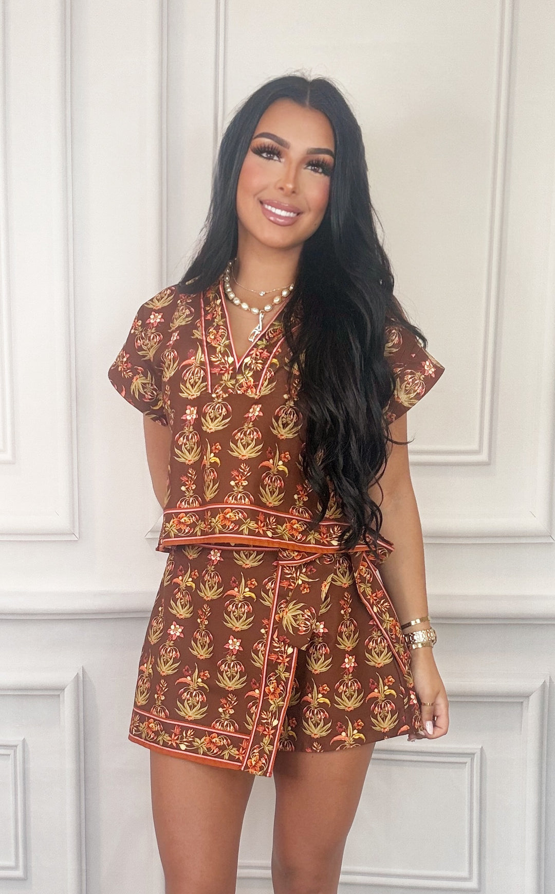 Burnt Petals Top-Tops-Entro-Shop with Bloom West Boutique, Women&