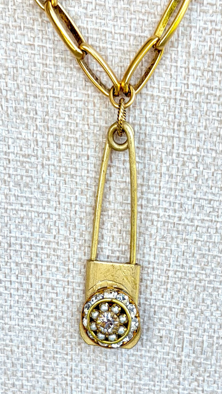 Erin Knight Cameo Rhinestone Laundry Pendant-Necklaces-Erin Knight Designs-Shop with Bloom West Boutique, Women&