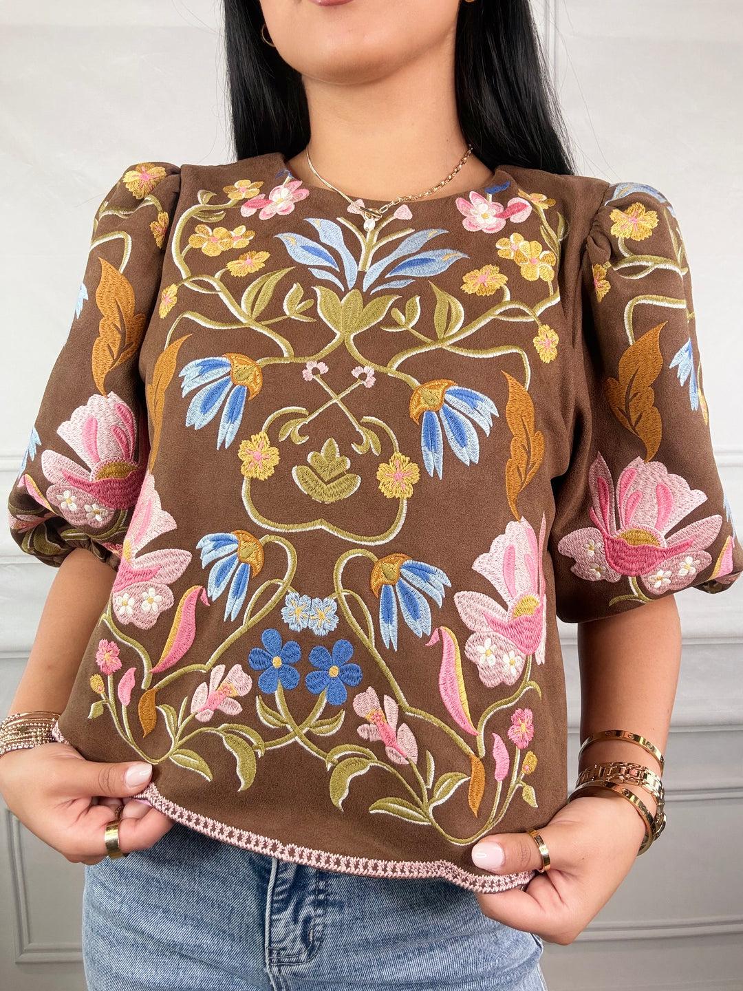 Mocha in Bloom Top
