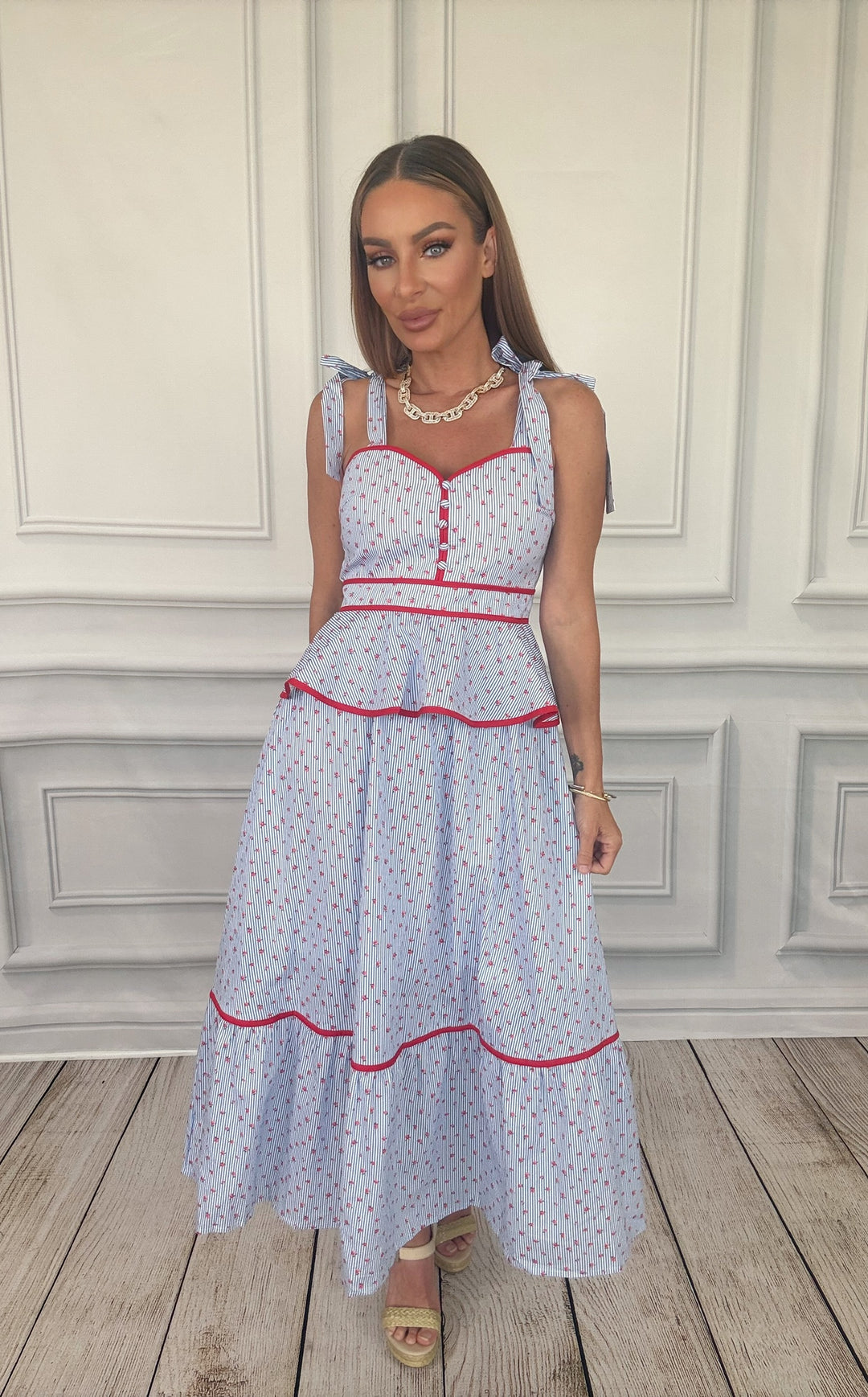 Scarlet Whispers Corset Midi Dress-Midi Dresses-Entro-Shop with Bloom West Boutique, Women&