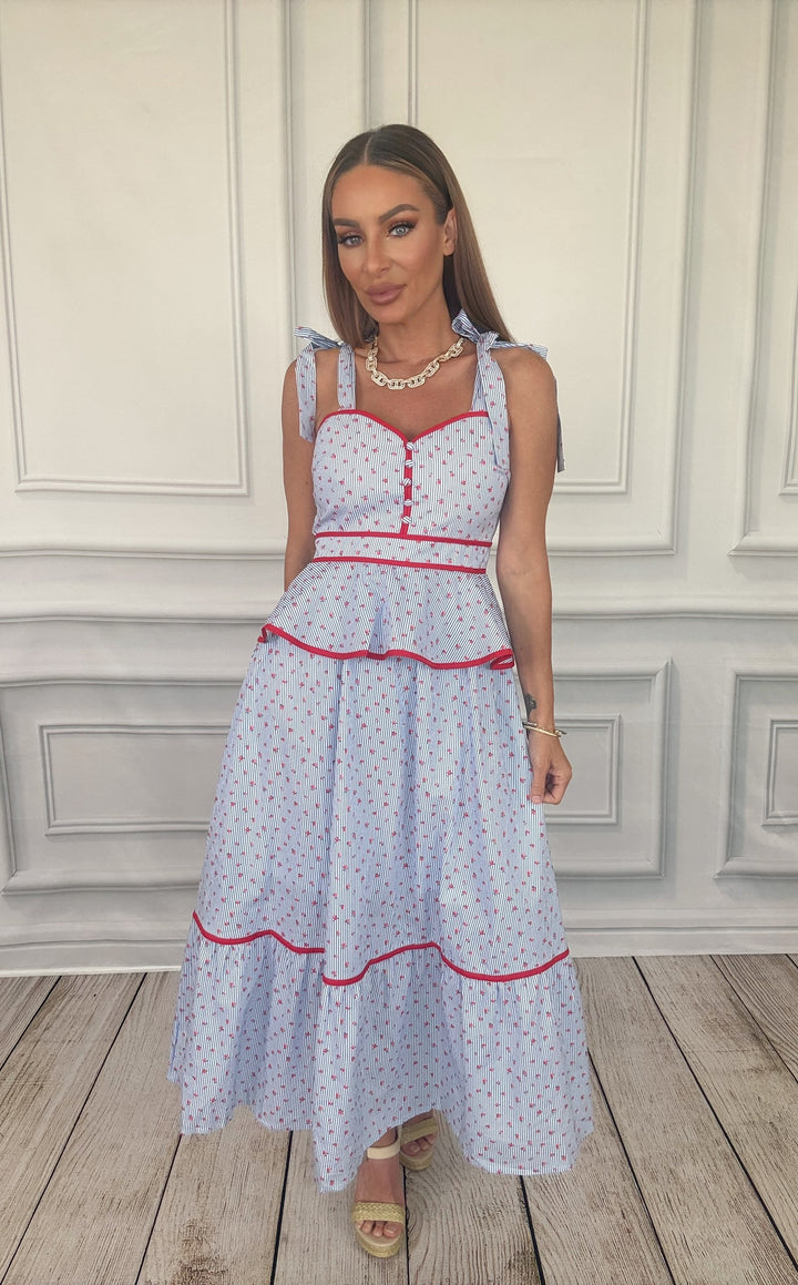 Scarlet Whispers Corset Midi Dress-Midi Dresses-Entro-Shop with Bloom West Boutique, Women&