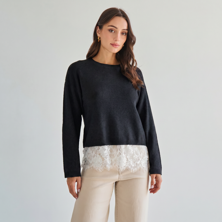 AT3508 Lace sweater-Able-Shop with Bloom West Boutique, Women&