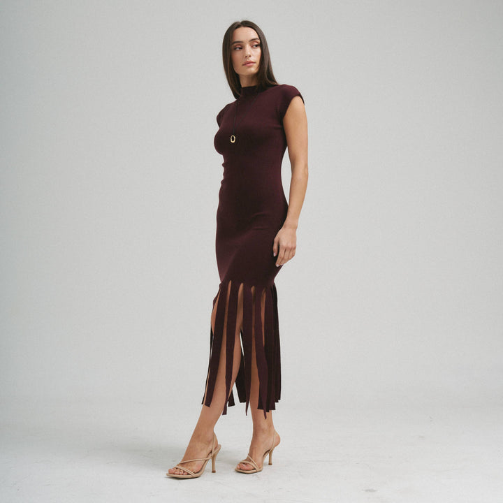 AD3522 Fringe knit dress-Able-Shop with Bloom West Boutique, Women&